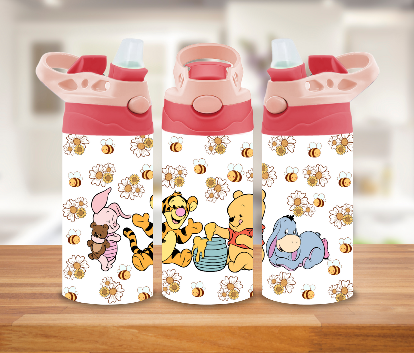 winnie the pooh honey pot bees kids water bottles daycare toddler pooh the bear.